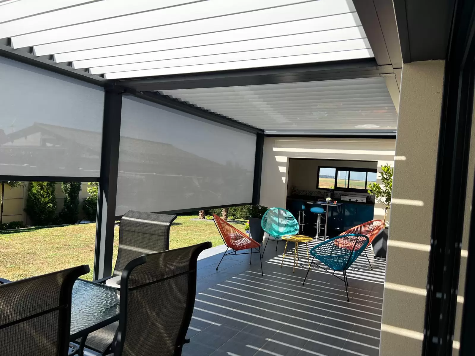 Vérandas, pergolas et SPA - PERGOLA BIOCLIMATIQUE DOUBLE MODULE