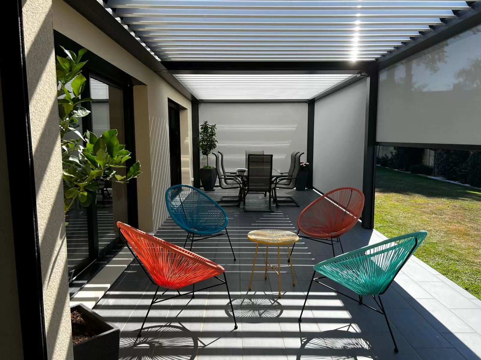 Vérandas, pergolas et SPA - PERGOLA BIOCLIMATIQUE DOUBLE MODULE